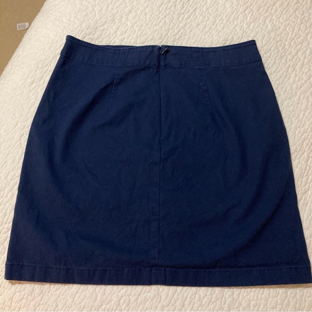 LOFT Navy Blue Nautical Mini Skirt‎ | Size 10 P | Sailing Outfit | Summer BBQ - Picture 7 of 9